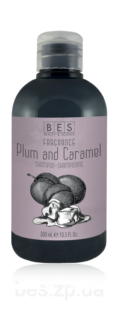 BES Fragrance Слива та Карамель: розкішний шампунь з неповторним ароматом для ідеального волосся