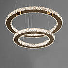 Кришталева підвісна світлодіодна LED люстра 55 Вт з пультом управління колір каркасу золотий D-8317-6W/480+340G, фото 2