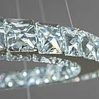 Кришталева підвісна світлодіодна LED люстра 55 Вт з пультом управління колір каркасу золотий D-8317-6W/480+340G, фото 5