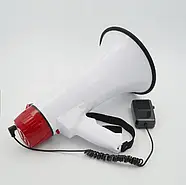 Ручний динамік з акумулятором Megaphone UKC ER-55 Потужний рупор 12 Вт Біло-Червоний, фото 2
