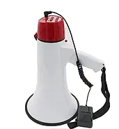 Ручний динамік з акумулятором Megaphone UKC ER-55 Потужний рупор 12 Вт Біло-Червоний, фото 3