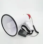 Ручний динамік з акумулятором Megaphone UKC ER-55 Потужний рупор 12 Вт Біло-Червоний, фото 4