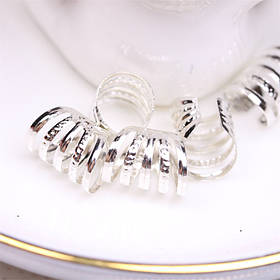 Пірсинг затискачі для кісок набір 10 шт металеві кліпси прикраси для афрокос аксесуари для зачісок дред