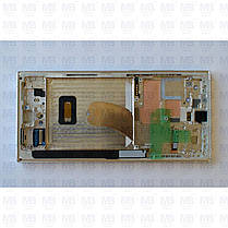 Дисплей із сенсором Samsung S918 Galaxy S23 Ultra Beige (GH82-30465B) сервісний оригінал у зборі з рамкою!, фото 4