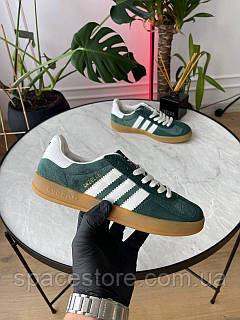 Adidas gazelle forest green hot sale