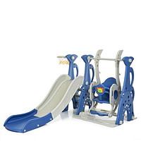 Дитяча гірка-гойдалка BAMBI WM19083A-4 Синій 148-180-в110 см