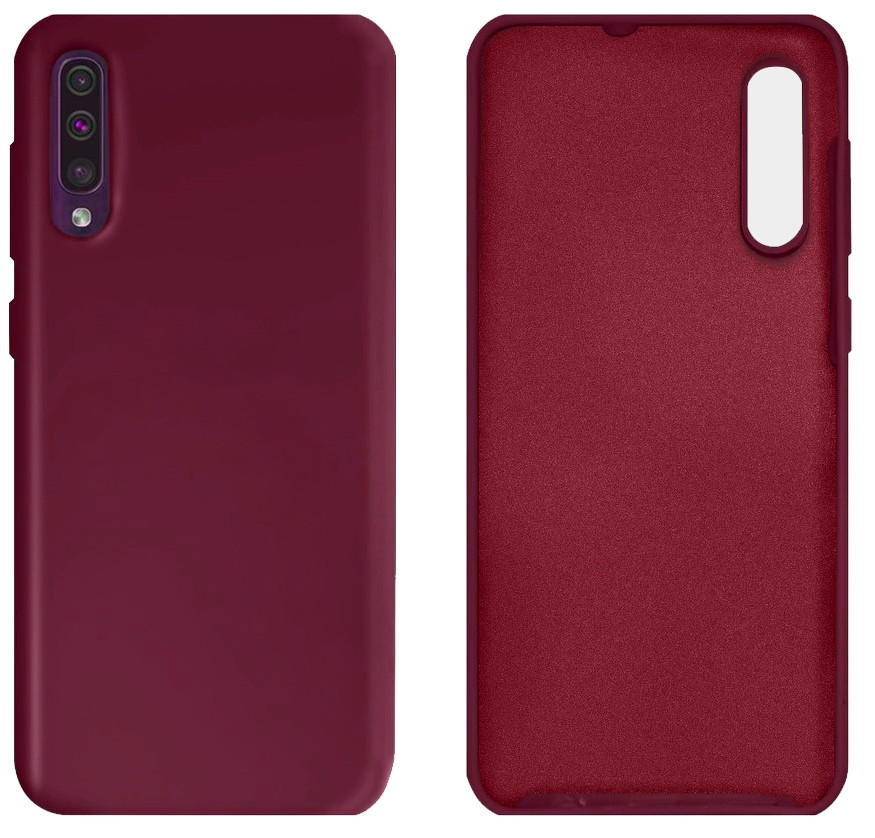 Чехол Silicone case Camera Protective для Samsung A30s/A50s (23) марсала Marsala