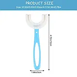 Дитяча зубна щітка KidsBrush U-подібна, силіконова капа для дитячих зубів з очищенням на 360 градусів 6-12, фото 5