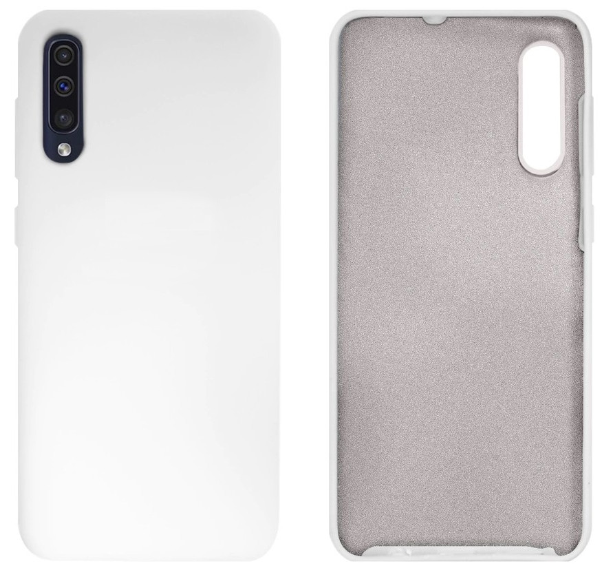Чехол Silicone case Camera Protective для Samsung A30s/A50s (09) белый White