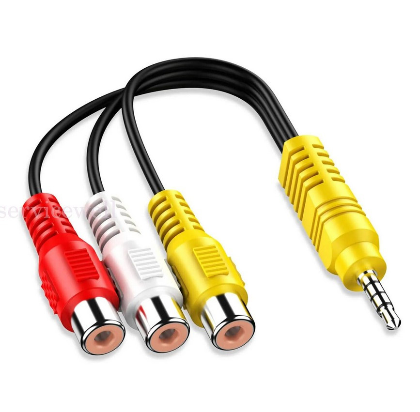 3,5 jack (18 мм) — 3 RCA мама 20 см