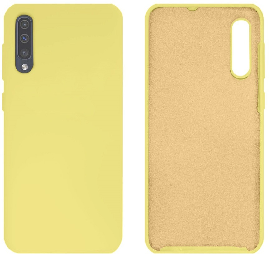 Чехол Silicone case Camera Protective для Samsung A30s/A50s (20) желтый Yellow