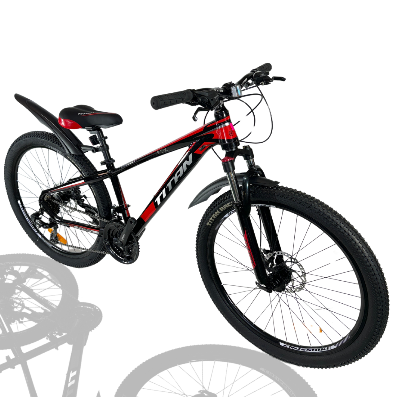 Велосипед 24" FOX 2024 Рама-12" black-red