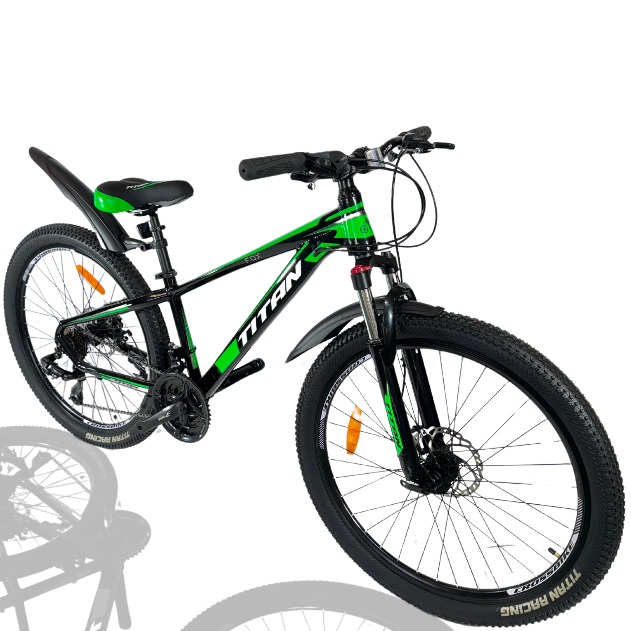 Велосипед 27,5" FOX 2024 Рама-17" black-green