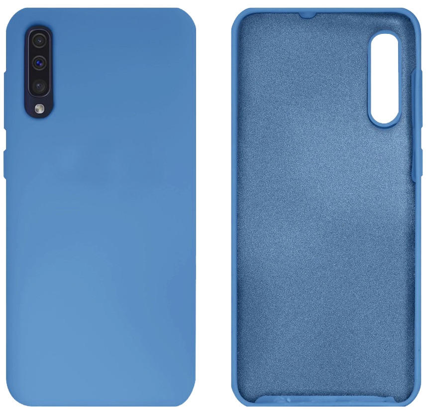 Чехол Silicone case Camera Protective для Samsung A30s/A50s (16) синий Blue