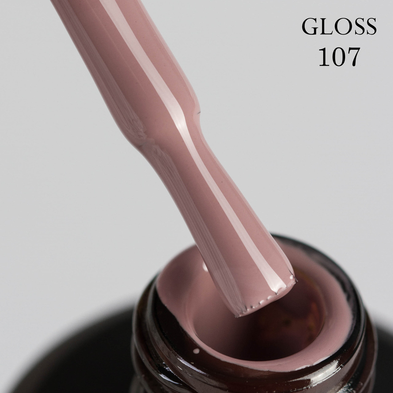 Гель-лак GLOSS 107 (рожево-коричневий), 11 мл