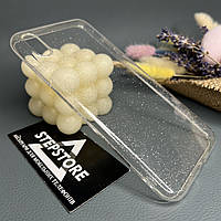 Чохол для Iphone Xs Max з блискітками прозорий силіконовий clear transparent глянсовий