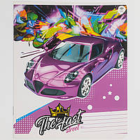Тетрадь в клетку 12 листов Яркий автомобиль микс