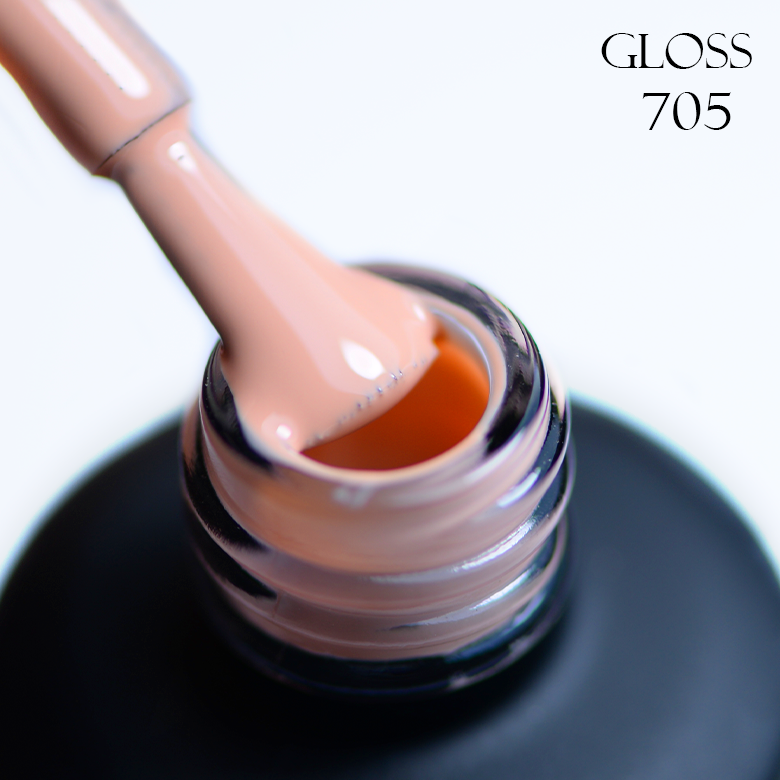 Гель-лак GLOSS 705 (персиково-бежевий), 11 мл