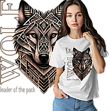 Футболка унісекс Stedman з принтом "Вовк" XS біла, фото 4