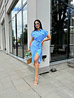 Лляна,легка сукня NOBILITAS 42-56 блакитного кольору, фото 3
