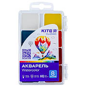 Фарби акварельні Kite Classic K-065, 8 кольорів