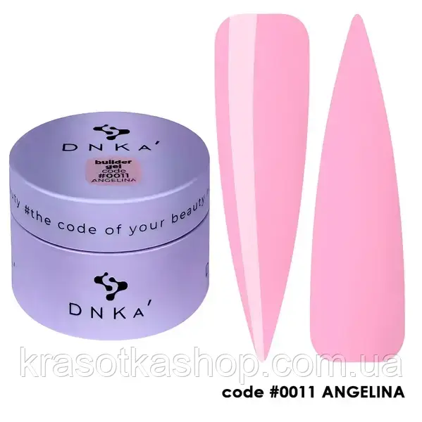 Гель для нігтів Builder Gel DNKa №0011 Angelina Рожевий, 30мл, фото 1