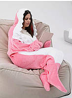 Пижама кигуруми акула Shark Blanket 2XL - 170-185 см Плед акула розовая