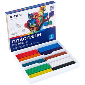 Пластилін Kite Classic K-084, 10 кольорів, 200 г, фото 4