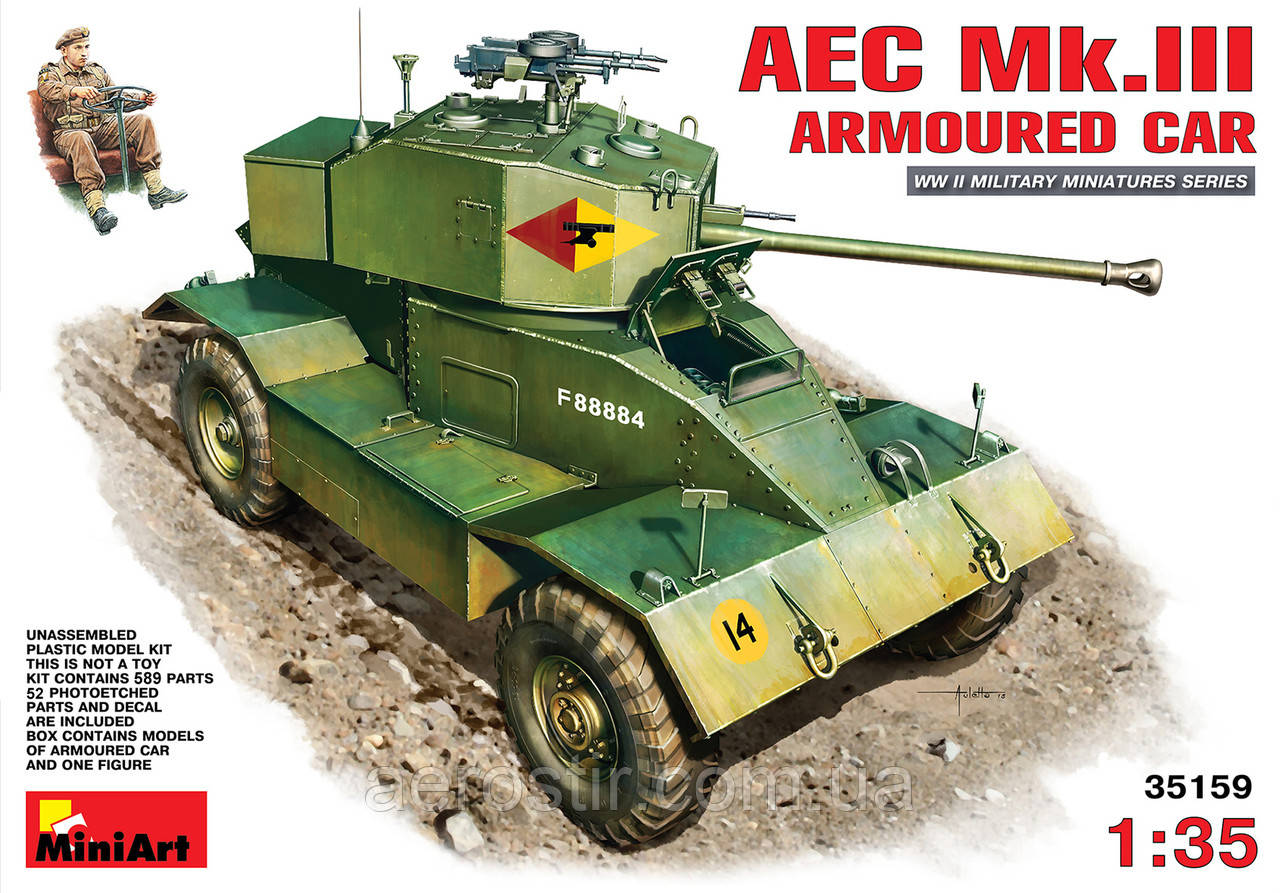 Бронеавтомобіль AEC Mk.III 1/35 MiniART 35159, фото 1