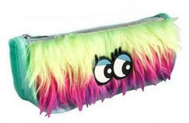 Пенал косметичка "Оченята - райдуга"", 21*7*4,5 см, хутро