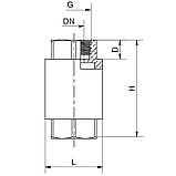 Клапан зворотній Roho R300-050 - 1/2" ВВ "MONDIAL", лат. шток (RO0243), фото 2