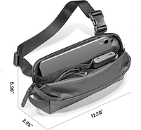 Сумка через плече Tomtoc Explorer-T21 Sling Bag S Black, фото 7
