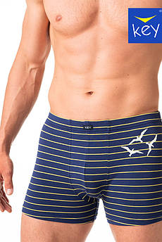Сині чоловічі боксерки в смужку Key MXH 366 А24 ZO