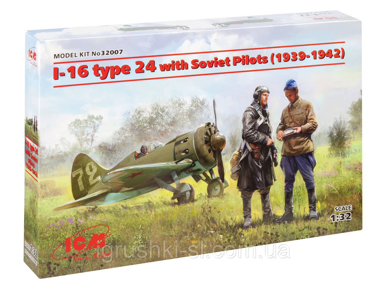 Збірна модель (1:32) Літак І-16 тип 24 з пілотами (1939-1942 р.)