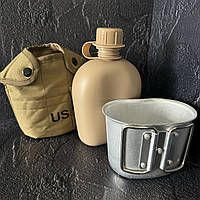 Фляга з казанком V-1л в чохлі TY-4834 хакі