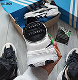 Кросівки чоловічі чорно-білі 44 45 Adidas Niteball White Black, фото 3