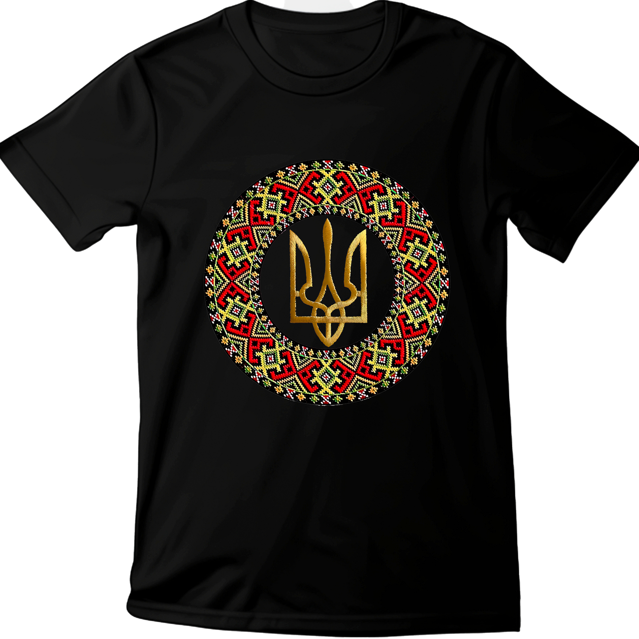 Футболка унісекс Stedman з принтом "Вишивка коло"  XS чорна, фото 1