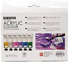 Фарби акрил. 6 кол.75 мл. Art Rangers FEA0675-M  Acryliс Metallic