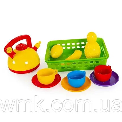Посуд у великому кошику 4904 Бамсик дитяча іграшка, фото 1