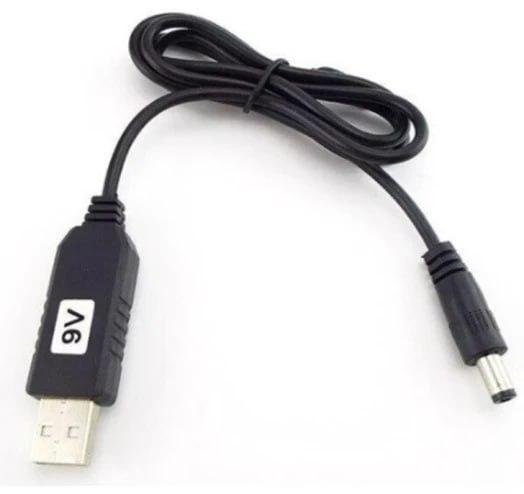Кабель Power Boost USB-DC 5.5*2.1 1м Чорний