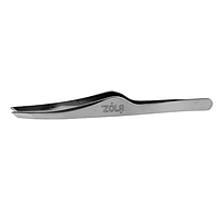 Пінцет для брів ZOLA Professional Tweezers Beveled New Silver скошені кромки колір срібло