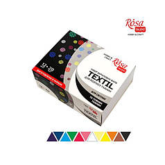 Фарби акрил для тканин 12кол/20мл РОСА