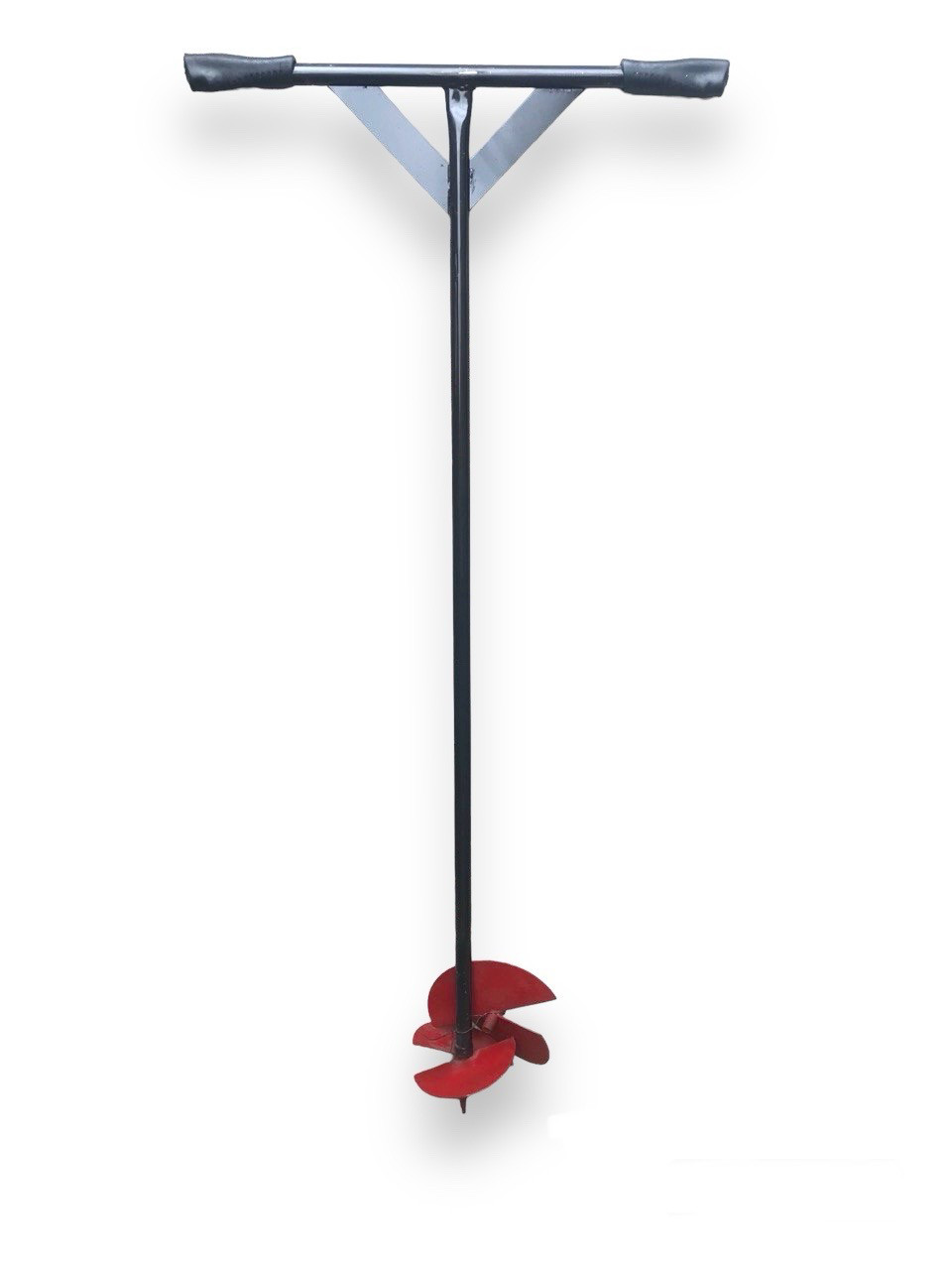 Бур садовий червоний з насадками 140 мм та 170 мм