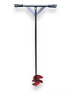 Бур садовий червоний з двома насадками (140мм та 170мм)