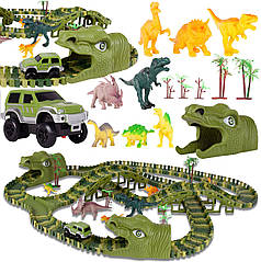 Автомобільний трек з динозаврами Діно Парк 240 елементів MalPlay