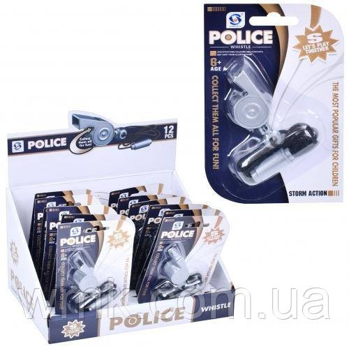 Свисток MR1244, пластм, зі шнуром, на планшетці 16*10см