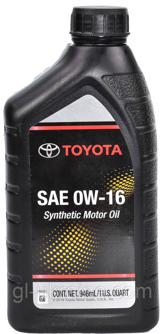 Моторна олива Toyota 0W-16 USA, 946мл (00279-16QTE)