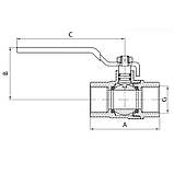 Кран кульовий Koer KG.204 - 1" FF ГГВ (газ) (KR4962), фото 2