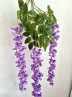 Штучна гліцинія. Гілки декоративної гліцинії (110 см, лавандова), фото 9