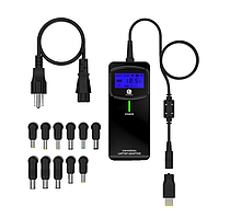Універсальне АЗП 90W, LCD - дисплей, корпус - пласт, ручне регулювання, 8 роз'ємів BOX от DOM-Energy
